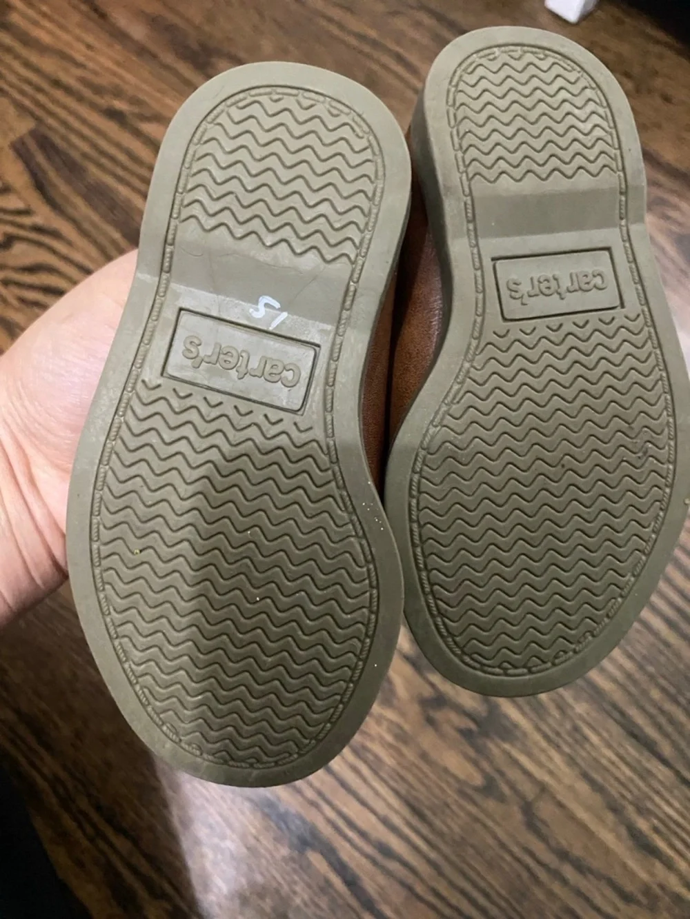 Carter's Toddler Brown Faux-Leather Moccasin Boat Shoes